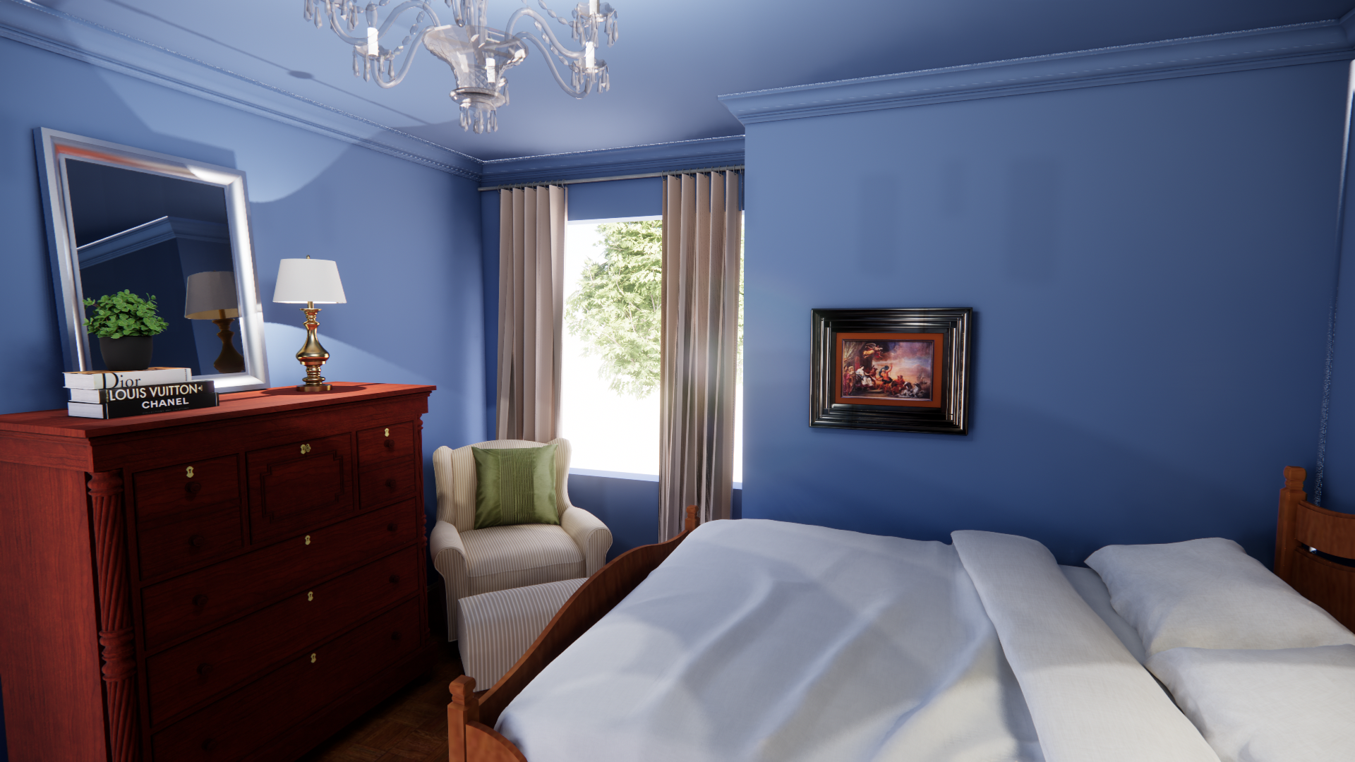 luxury interior design portland bedroom visualization rendering